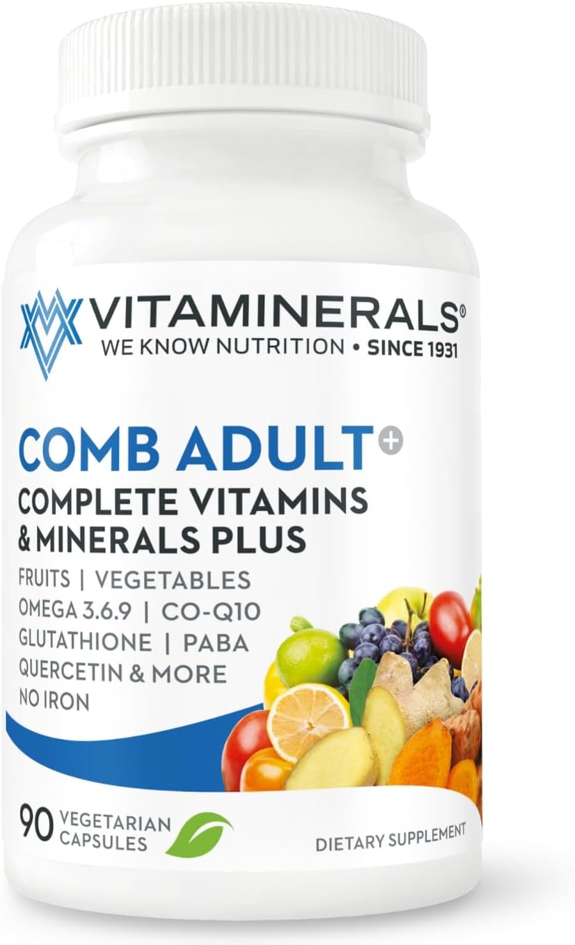 Vitaminerals CombAdult Comprehensive Vitamin & Mineral Formula (180 Veggie Capsules) - görsel 9