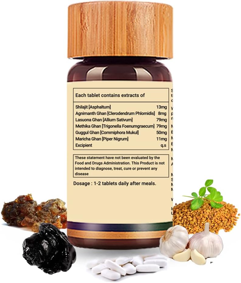 CholeSolve Ayurvedic Supplement to Support Cholesterol Levels for Men and Women Energy Booster (Lipid Metabosilm Care) - 80 Tablets - görsel 2