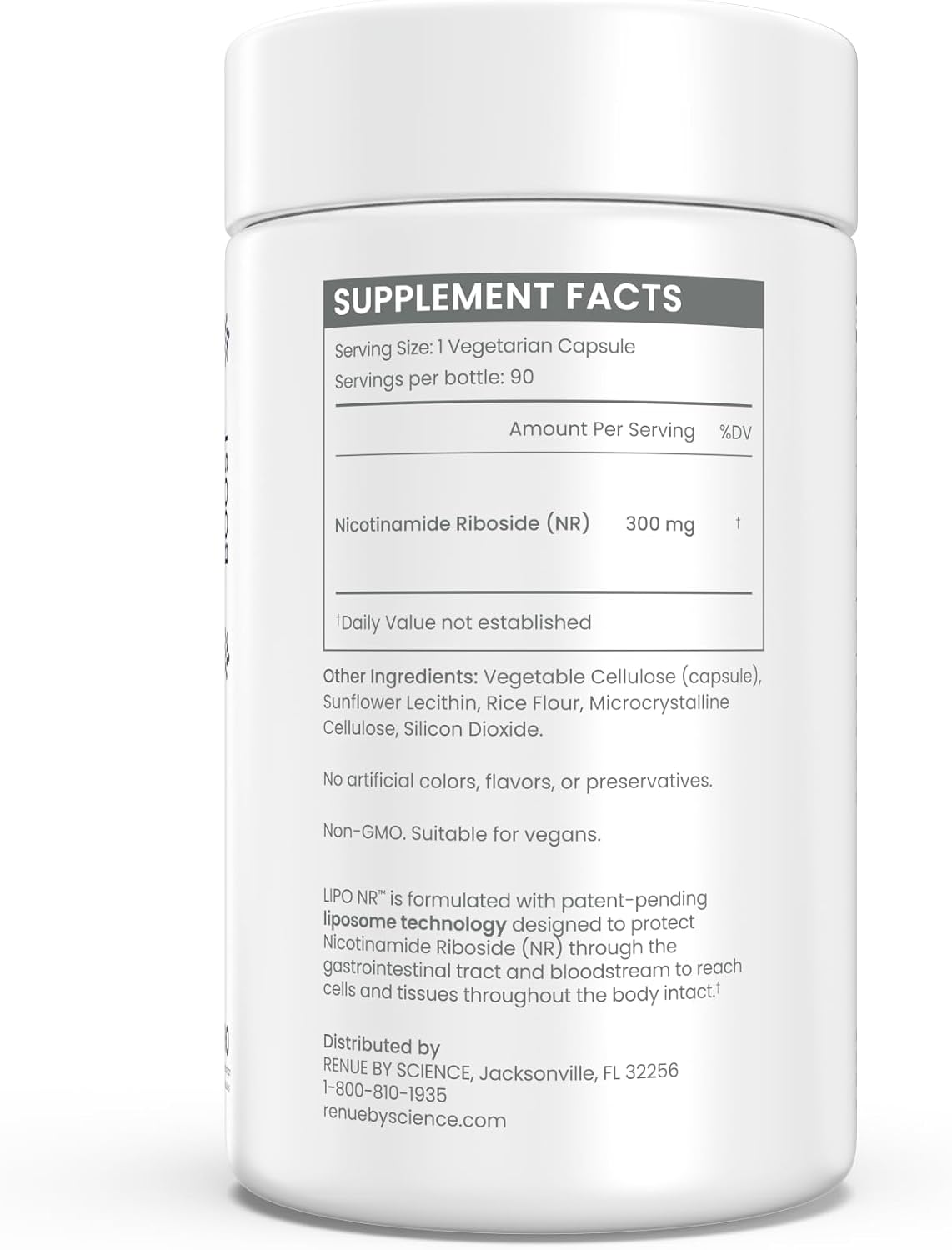 Renue By Science Liposomal Nicotinamide Riboside - High Strength NAD+ Supplement - 90 Capsules (300mg per serving) - görsel 3