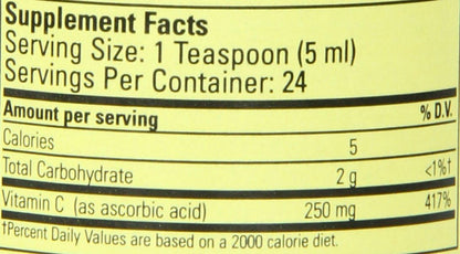 Child Life Liquid Vitamin C, Orange Flavour, Glass Bottle, 118ml (Pack of 2)