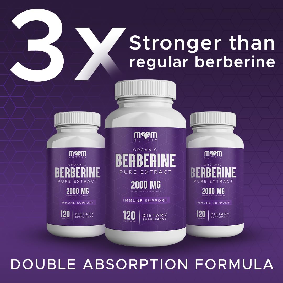 THE MONK Organic Berberine Extract 2000mg - Vegan, Non-GMO Herbal Supplement - 120 Capsules - görsel 2