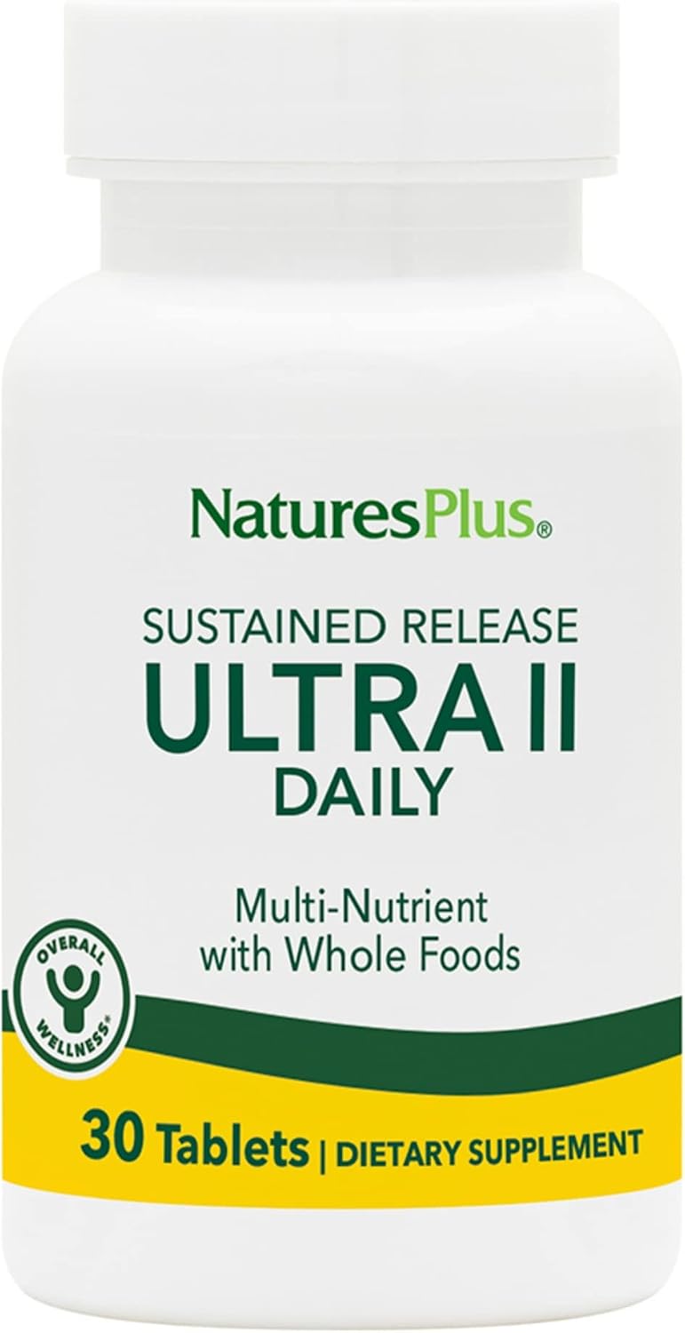 NaturesPlus Ultra II Daily Multivitamin - Sustained Release with Whole Foods, 30 Tablets - görsel 1