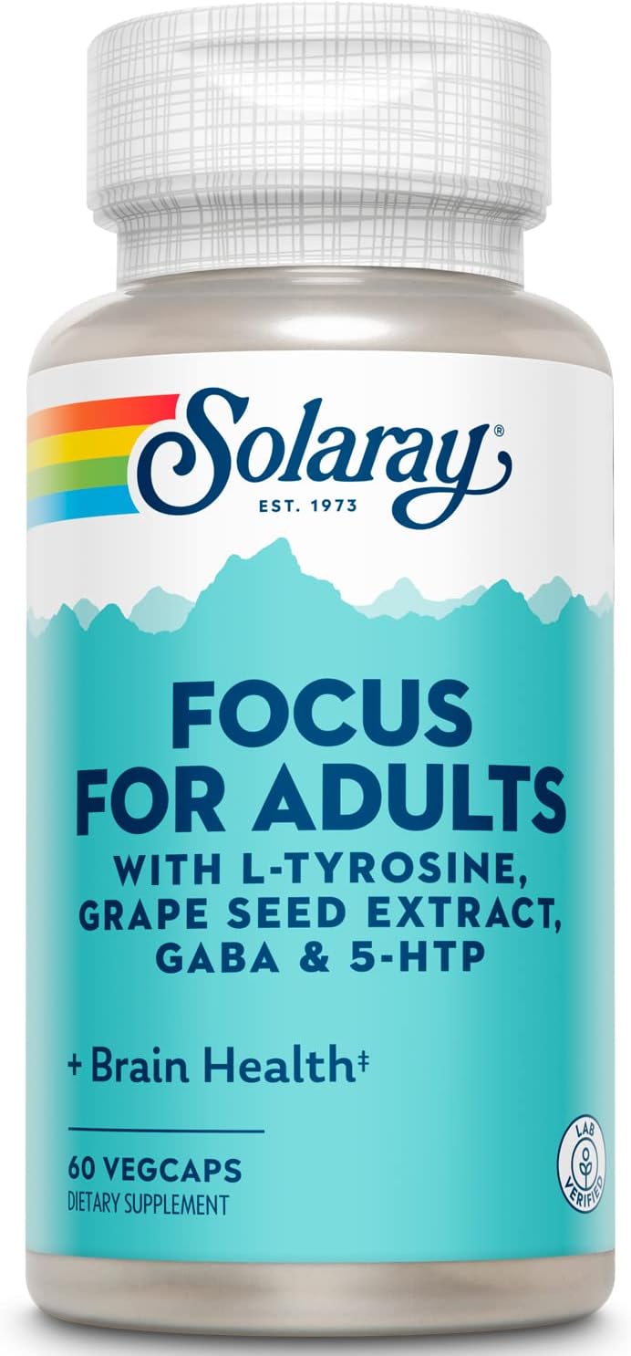Solaray Focus for Adults | 60 Capsules - görsel 1