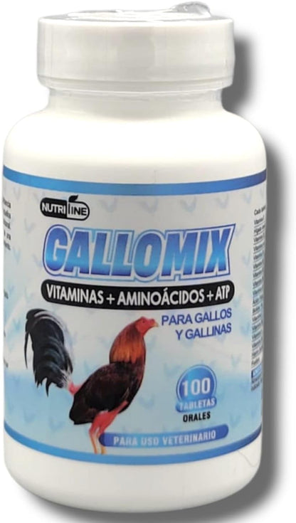 Gallomix Poultry Multivitamin Tablets – for Roosters and Chickens – for Animal Uses Only – 100 Tablets