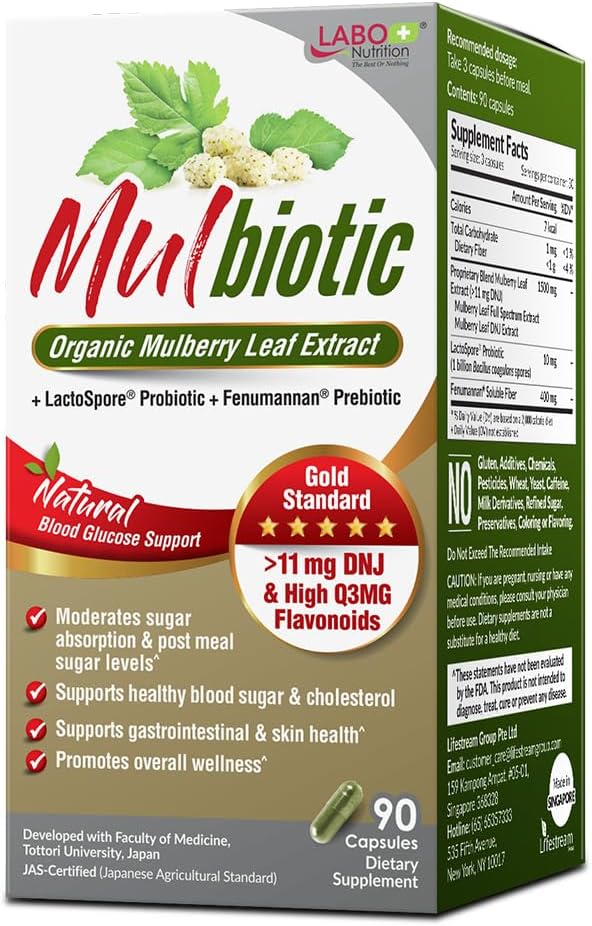 LABO Nutrition Mulbiotic Capsule – Organic Mulberry Leaf Extract with Probiotic & Prebiotic - görsel 1