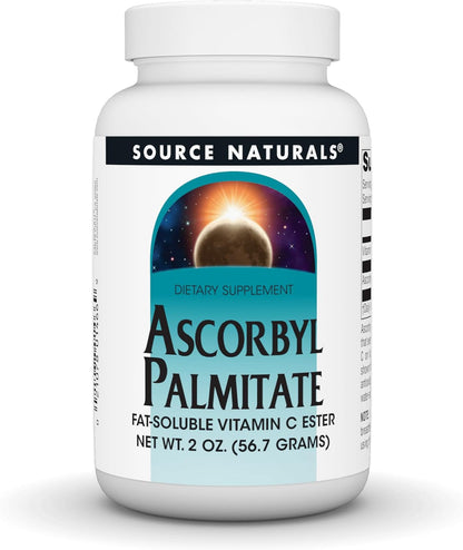 Source Naturals Ascorbyl Palmitate - Fat-Soluble Vitamin C Ester Powder, 56 g