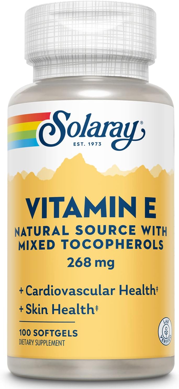 SOLARAY Vitamin E d-Alpha Tocopherol 268 mg (400 IU) - 100 Softgels - görsel 1
