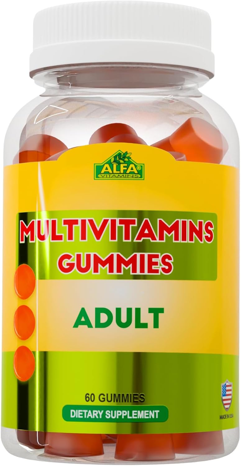 ALFA VITAMINS Multivitamin Gummies for Adults – Natural Orange Flavour (60 Gummies) - görsel 1