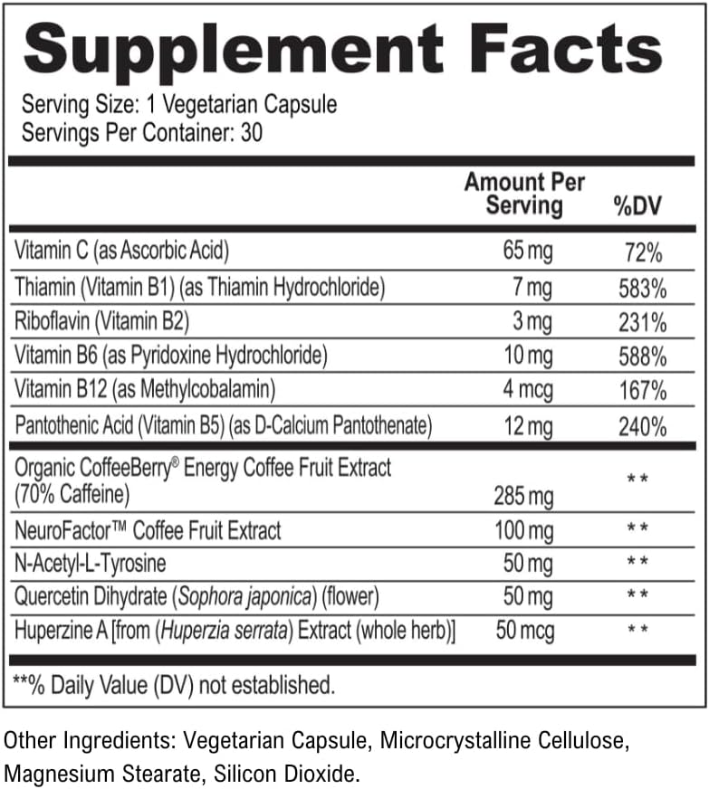 ScimeraMD FocusMD Brain Supplement with Nootropic Organic Coffeeberry and Huperzine A - 30 Capsules - görsel 2