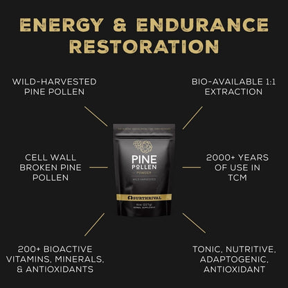 Surthrival Pine Pollen Powder (227g) - Wild Harvested