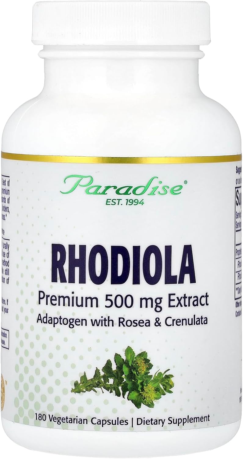 Paradise Herbs Rhodiola, 180 Vegetarian Capsules - görsel 1