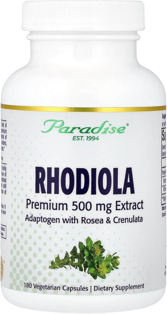 Paradise Herbs Rhodiola, 180 Vegetarian Capsules