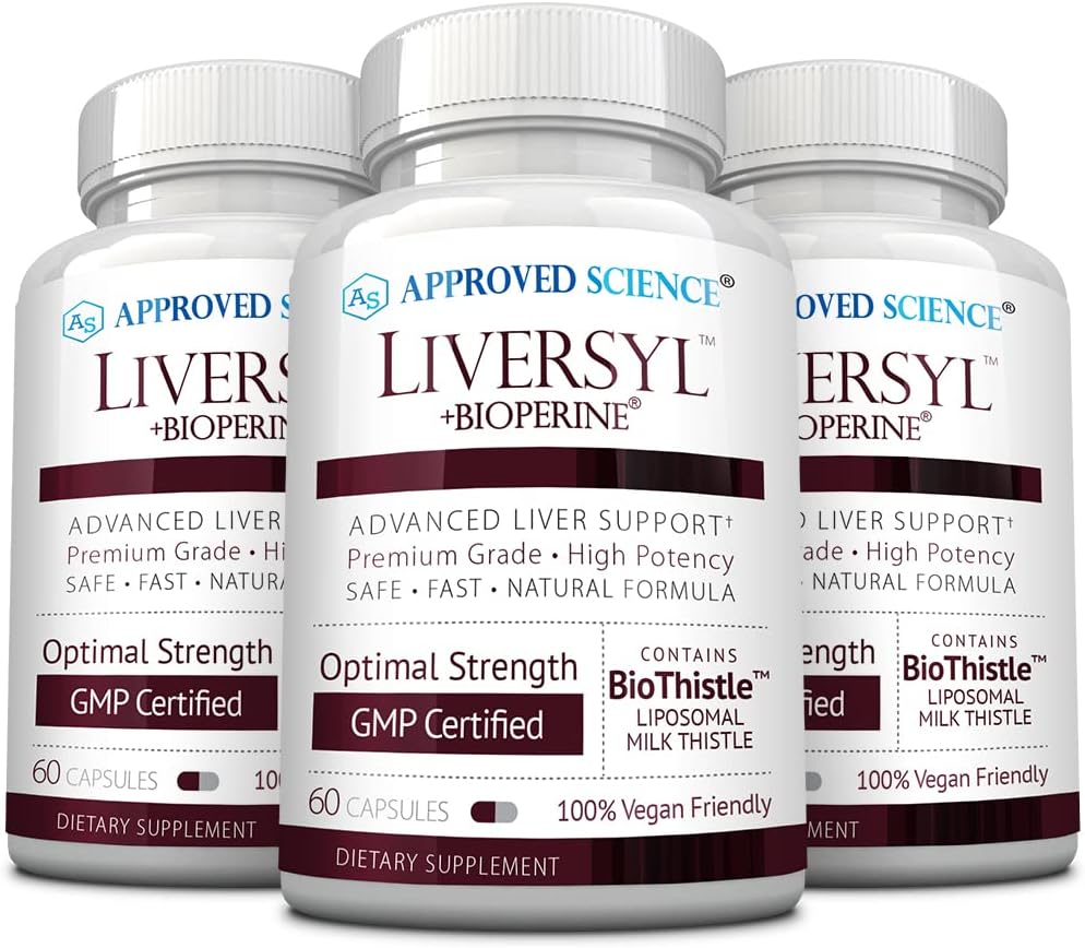 Approved Science Liversyl - Milk Thistle, Artichoke Extract, and BioPerine - Vegan - 360 Count - 6-Month Supply - Made in USA - görsel 8