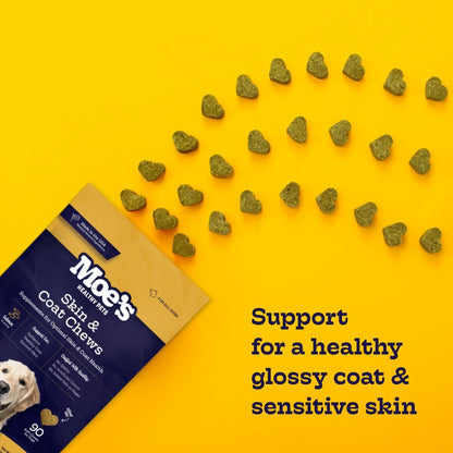 Moe’s Skin & Coat Omega 3, 6, 9 and Vitamin Supplement for Dogs - 90 Soft Chews