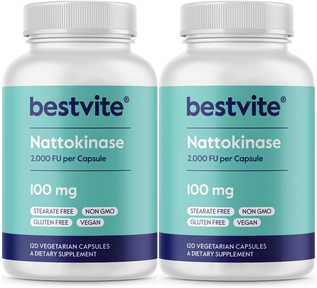 BESTVITE Nattokinase 100mg (2000 FU) – 120 Vegetarian Capsules - görsel 7