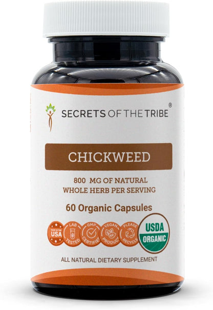 Secrets of the Tribe Organic Chickweed Capsules (60 Capsules)
