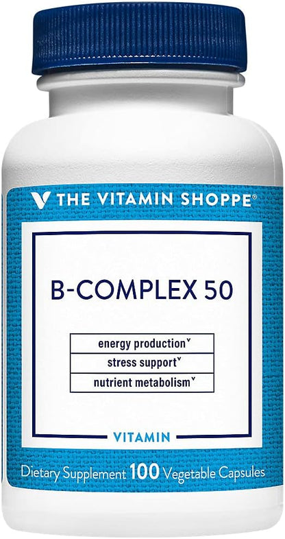 The Vitamin Shoppe Vitamin B-Complex – Energy Metabolism & Nervous System Support, Complete B Vitamins