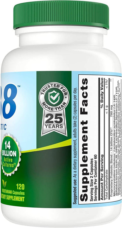 Nutrition Now Pb8 Acidophilus Probiotic – 120 Vegetarian Capsules