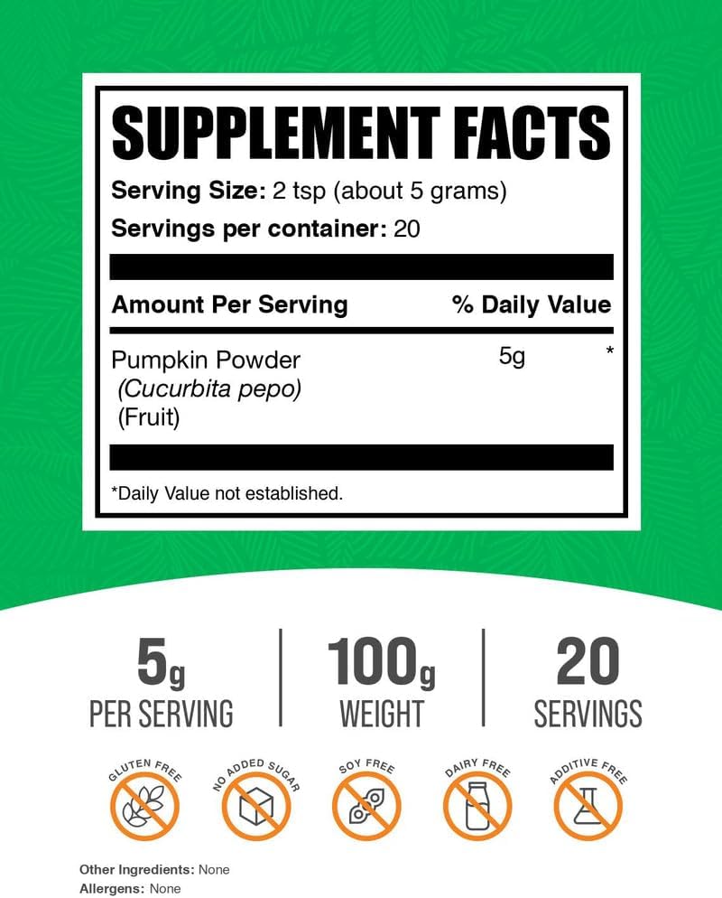 BulkSupplements Pumpkin Powder - 100g (3.5 oz) - görsel 2