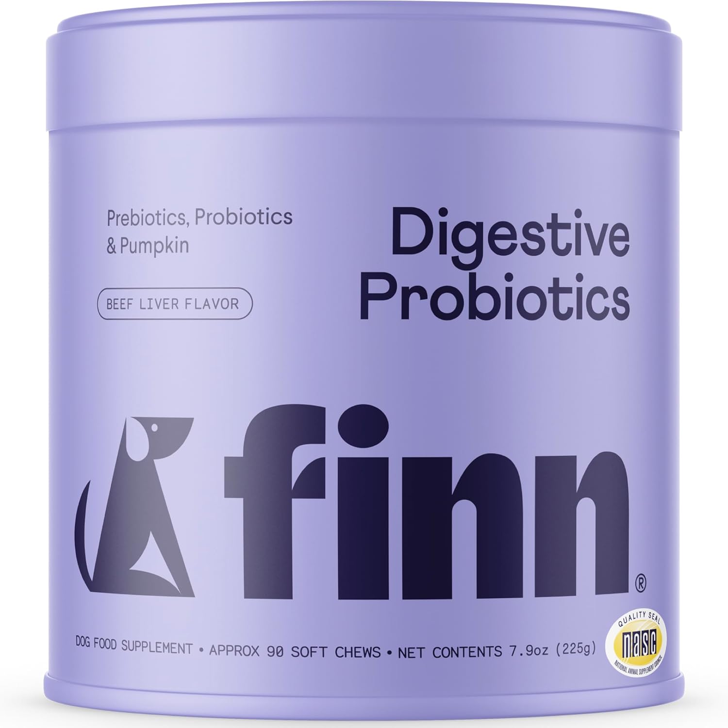 Finn Digestive Probiotics for Dogs | Pumpkin & Prebiotics | Beef | 90 Soft Chews - görsel 1