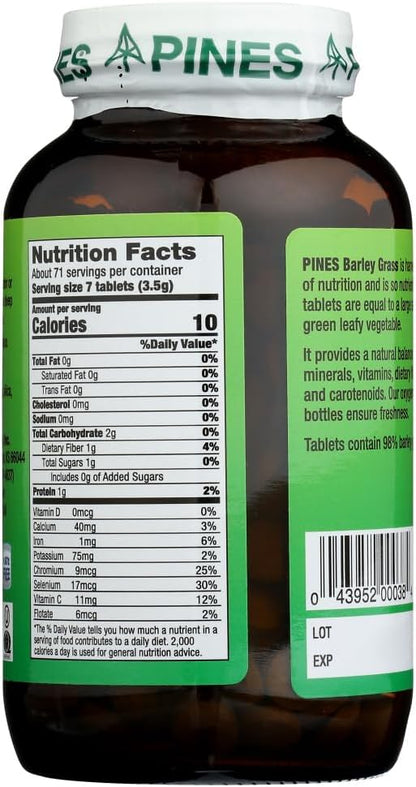 Pines Barley Grass 500 Milligrams 500 Tablets