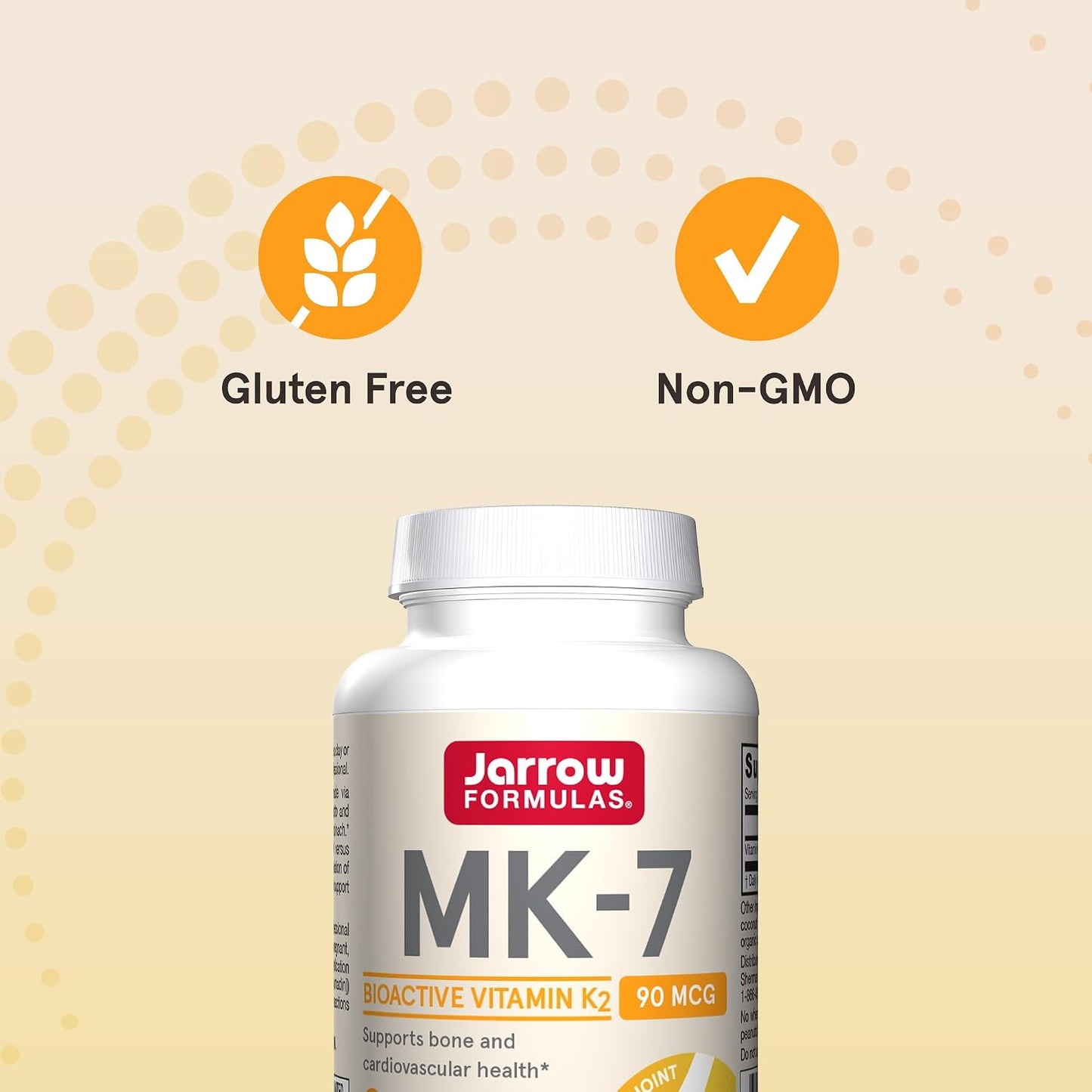 Jarrow Formulae MK-7 90 mcg – Vitamin K2 (MK-7) Food Supplement for Bone and Cardiovascular Health – 90 Softgels - görsel 4