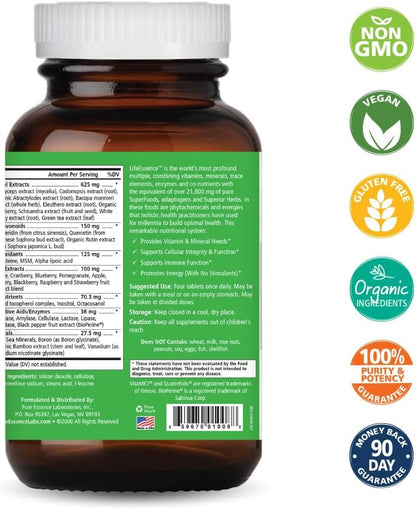 PURE ESSENCE LABS LifeEssence Multivitamin for Women and Men