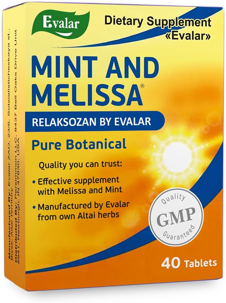 Evalar Melissa Mint Siberian Herbs Relaksozan - 40 Tablets - görsel 1