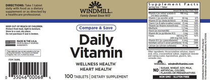 Windmill Daily Vitamin - 100 Tablets