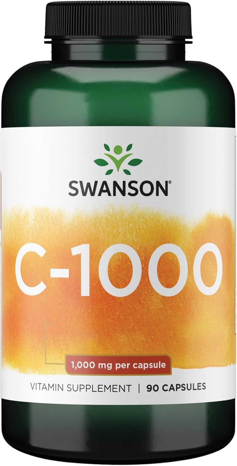 Swanson Vitamin C with Rose Hips, 1000mg, 90 Capsules - görsel 1