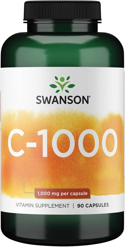 Swanson Vitamin C with Rose Hips, 1000 mg, 250 Capsules (3-Pack)