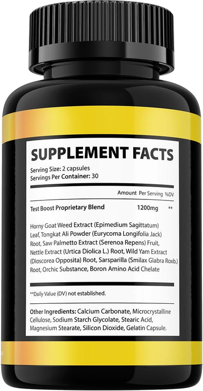 Booster XT for Men - All-Natural Dietary Supplement (60 Capsules)