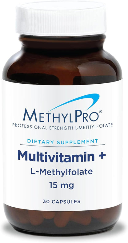 MethylPro Multivitamin + L-Methylfolate 15 mg – Active Folate Support – 30 Capsules