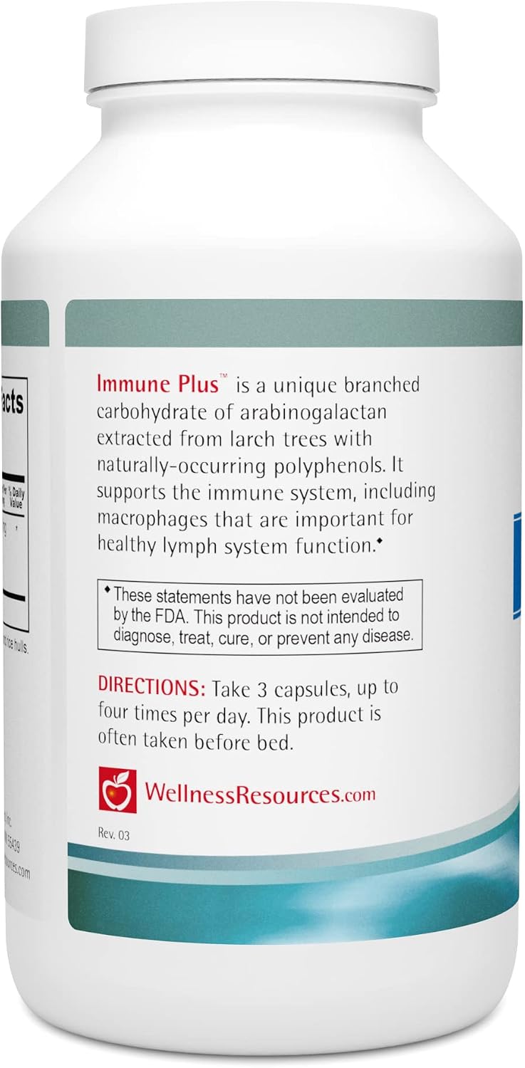Wellness Resources Immune Plus - Arabinogalactan Capsules (300 Vegetarian Capsules) - görsel 2
