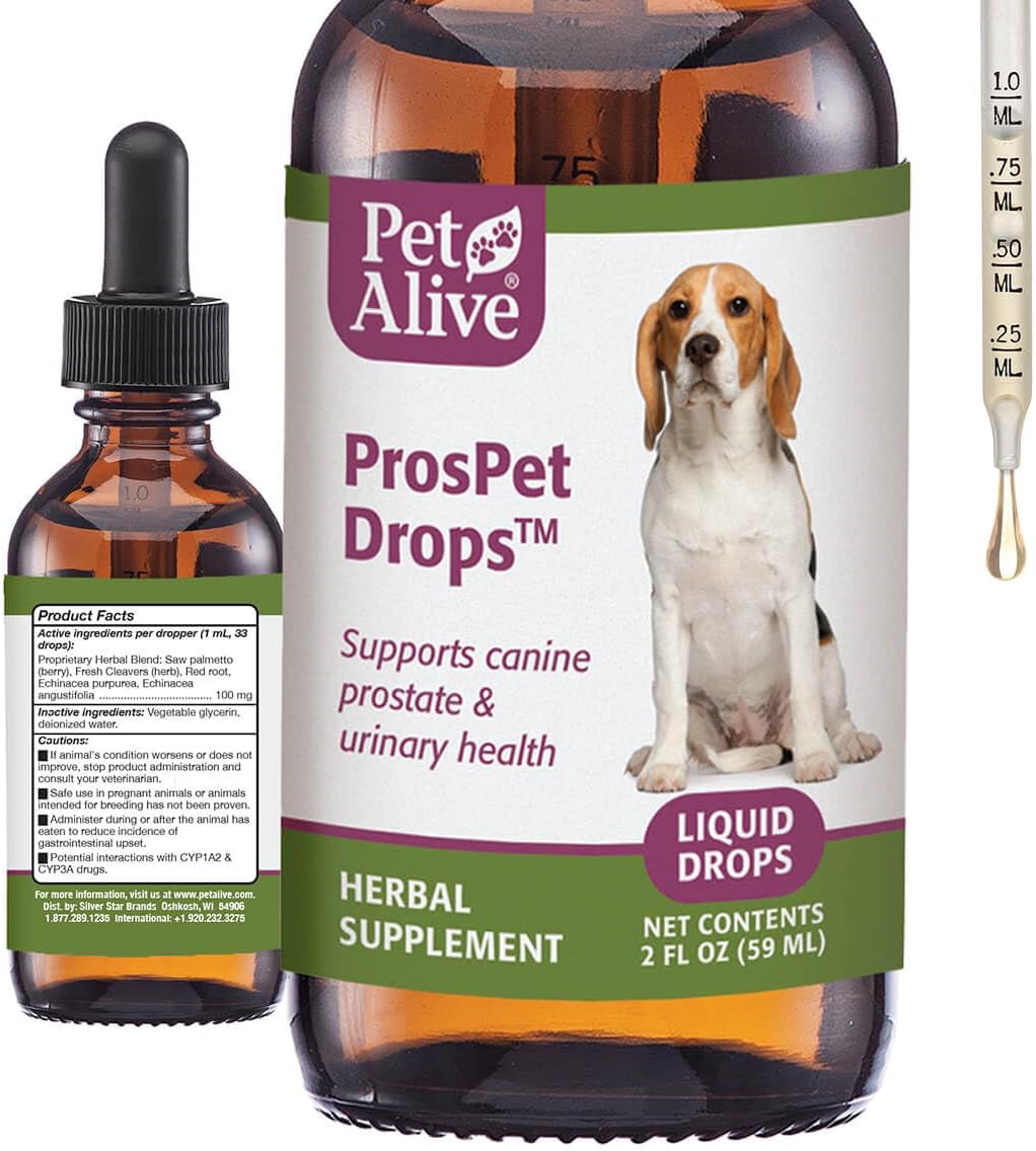 PetAlive ProsPet Drops – Herbal Supplement for Dog Prostate, Bladder & Urinary Support - görsel 1