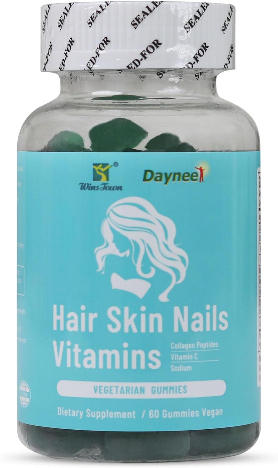 Hair Skin Nails Gummies – Strawberry, 60 Gummies - görsel 1