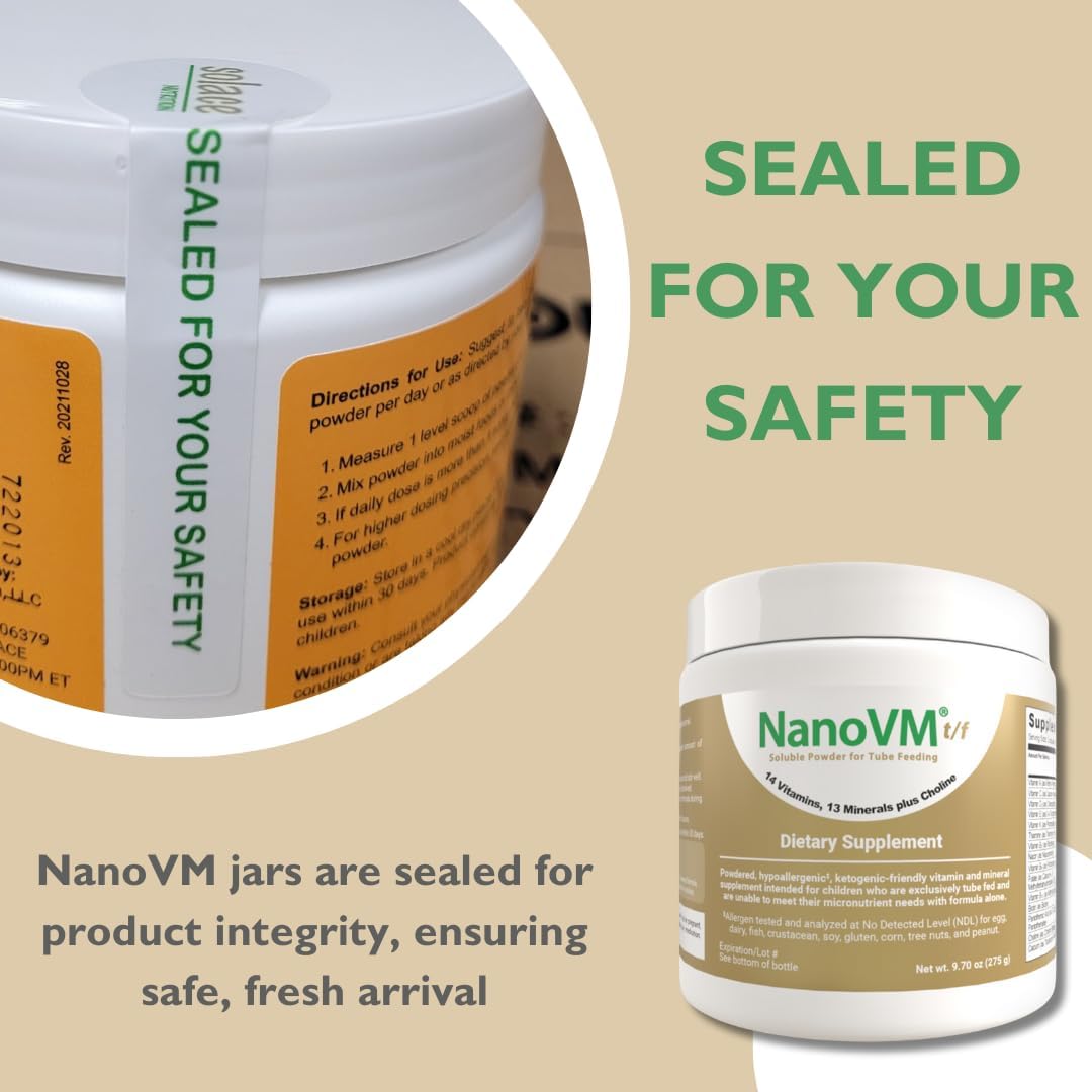 NanoVM t/f Dietary Supplement for Tube Feeding, Allergen-Free Kids Multivitamin, Unflavoured Powder, 275g - görsel 5