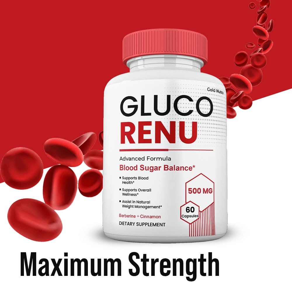 GlucoRenu Capsules, Maximum Strength All Natural Food Supplement, 60 Capsules (Pack of 3) - görsel 2