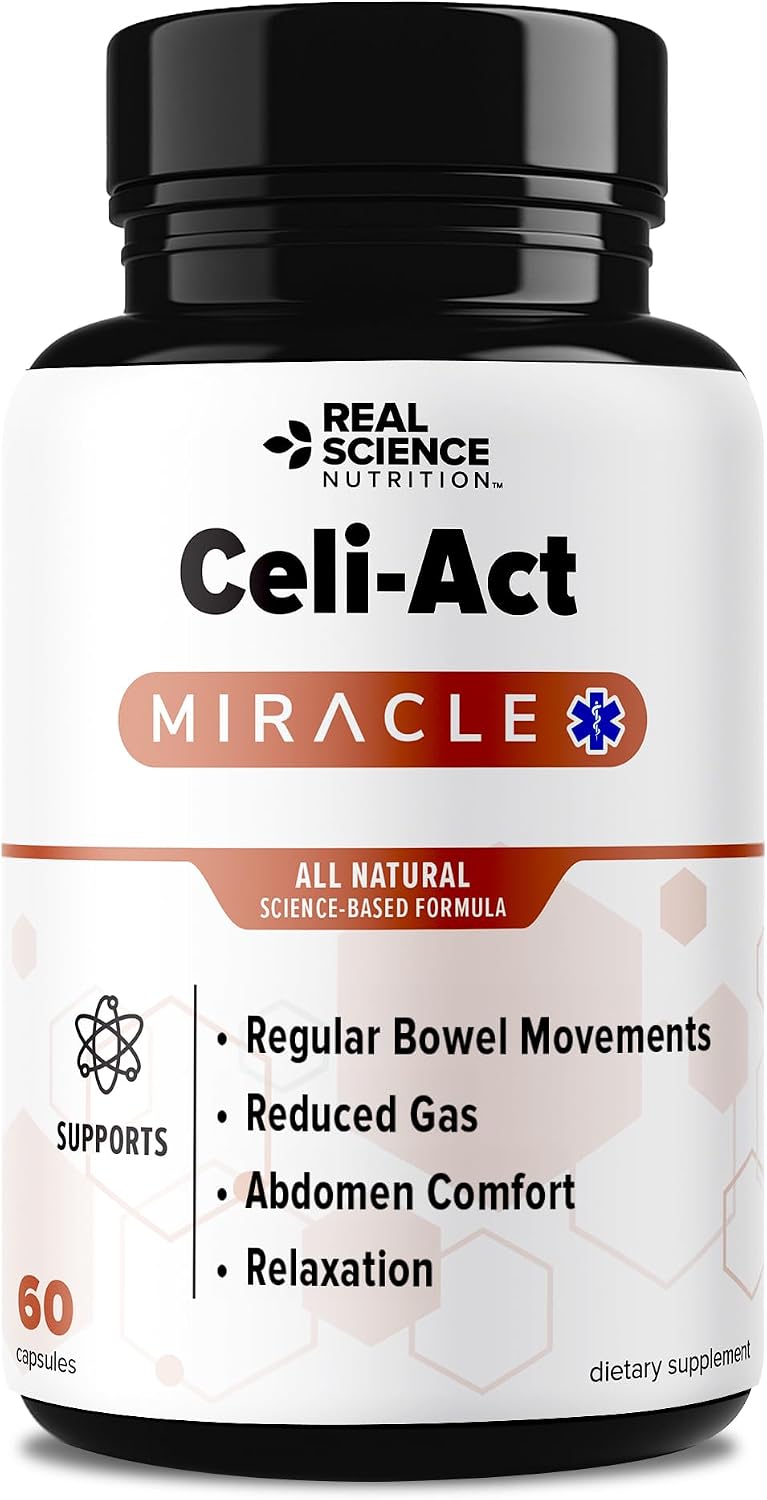 Real Science Celi-Act – Natural Gut Health Supplement for Digestive Support, 60 Capsules - görsel 1