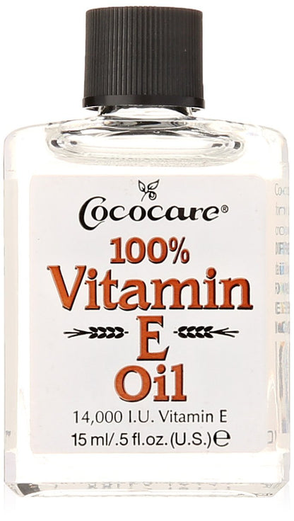 COCOCARE 100% Vitamin E Oil, 14000 IU, 15ml - Skin Moisturiser & Antioxidant Protection