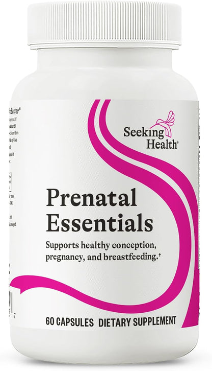 Seeking Health Prenatal Essentials – with Bioactive B12, Folate & K2 – 60 Capsules