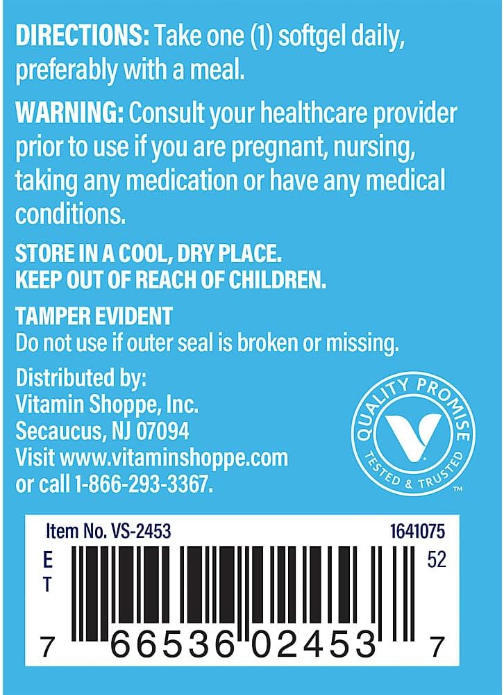 The Vitamin Shoppe Vitamin D3 1000IU - Bone Immune & Cellular Health | Cholecalciferol Softgels | 100 Softgels | Gluten-Free - görsel 3
