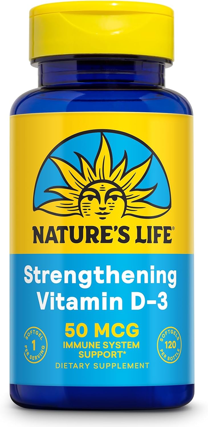 Nature's Life Vitamin D3 2000 IU (50 mcg) - 120 Softgels - görsel 1