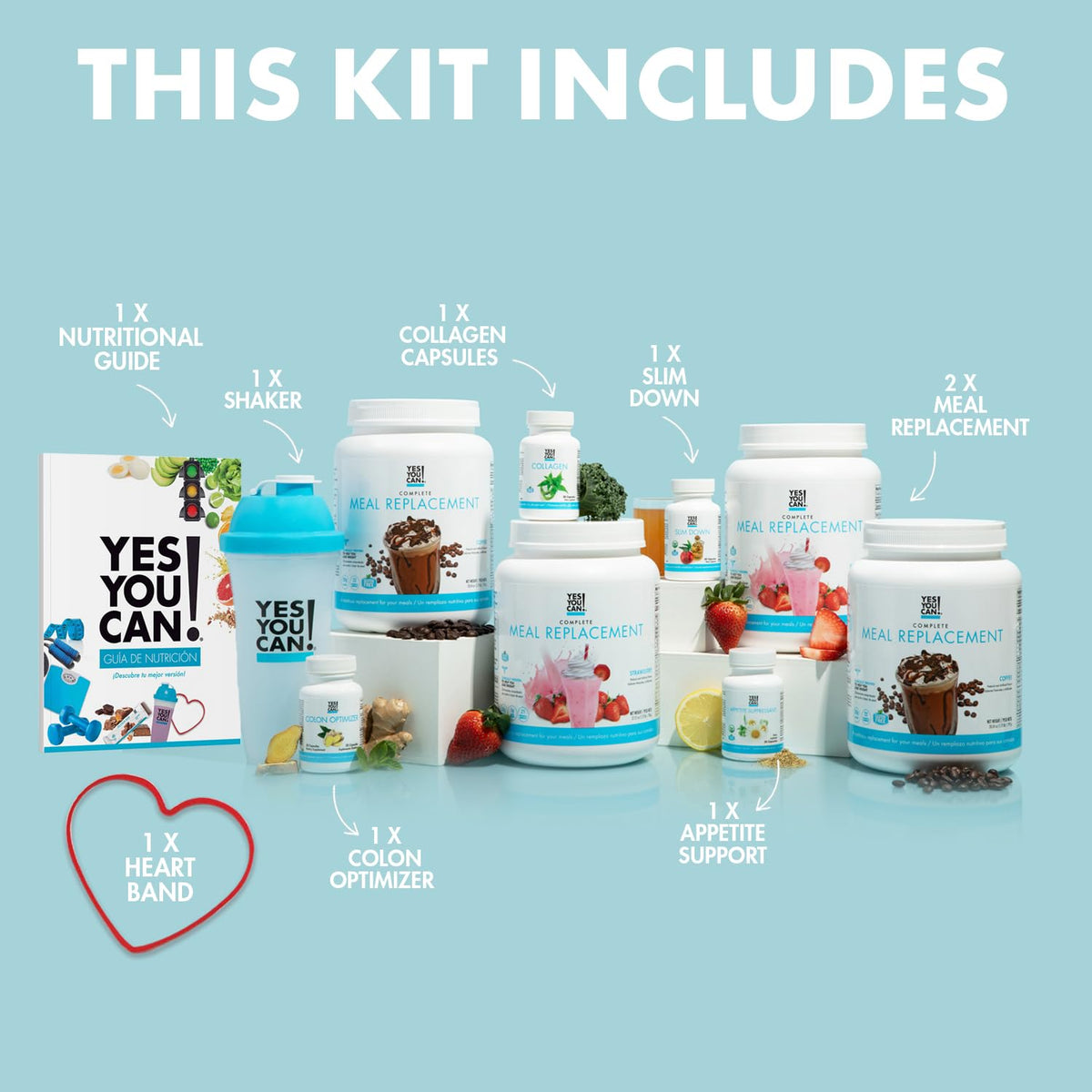 Yes You Can! Transformation Kit - Complete Meal Replacement and Supplement Kit (Vanilla) - görsel 2