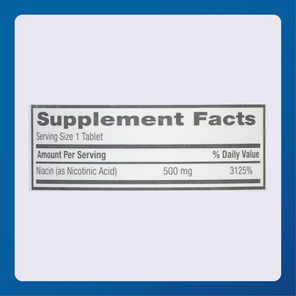 Major Niacin 500mg Tablets, 100 Tablets