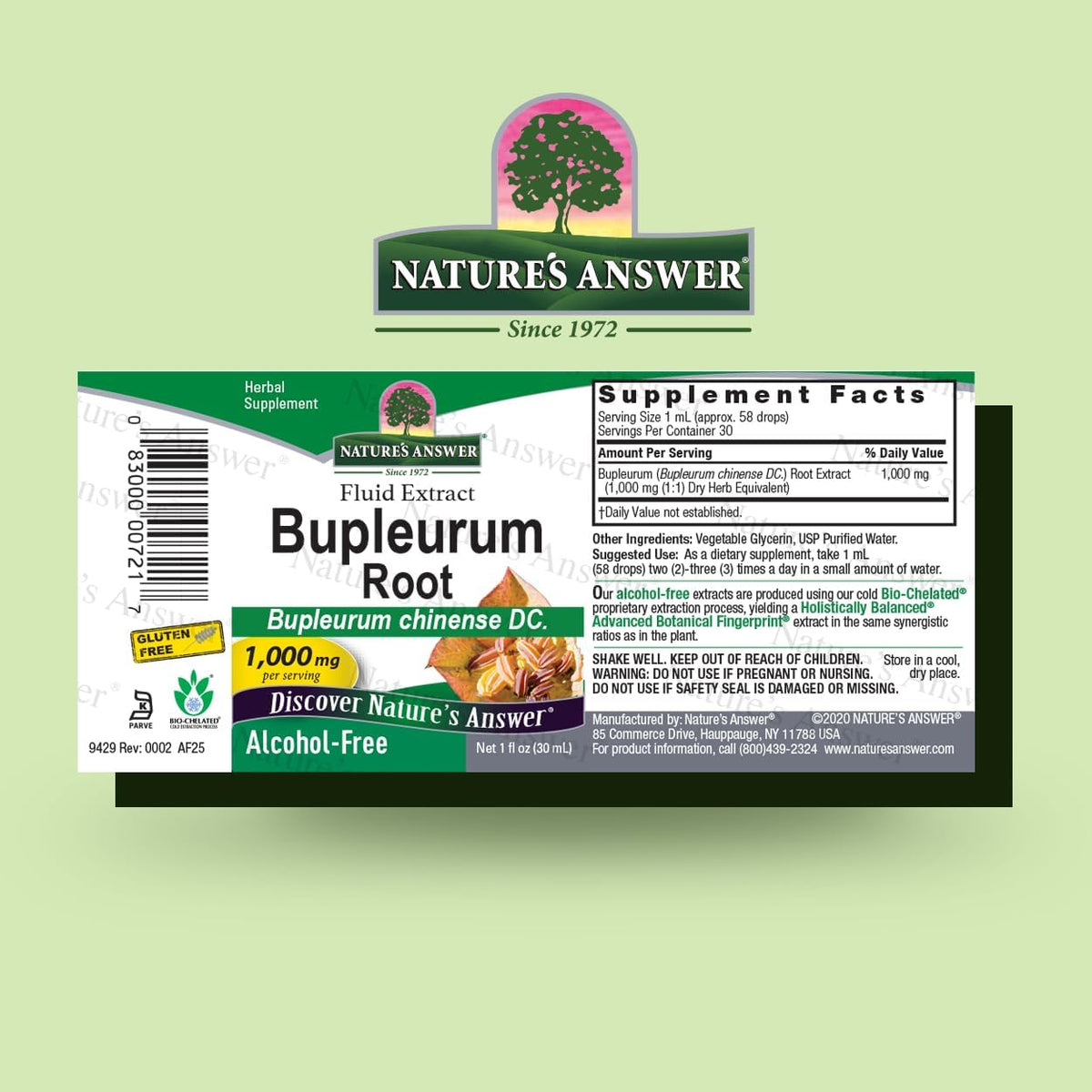 Nature's Answer Bupleurum Root – Herbal Food Supplement – 1000mg (30 ml) - görsel 2