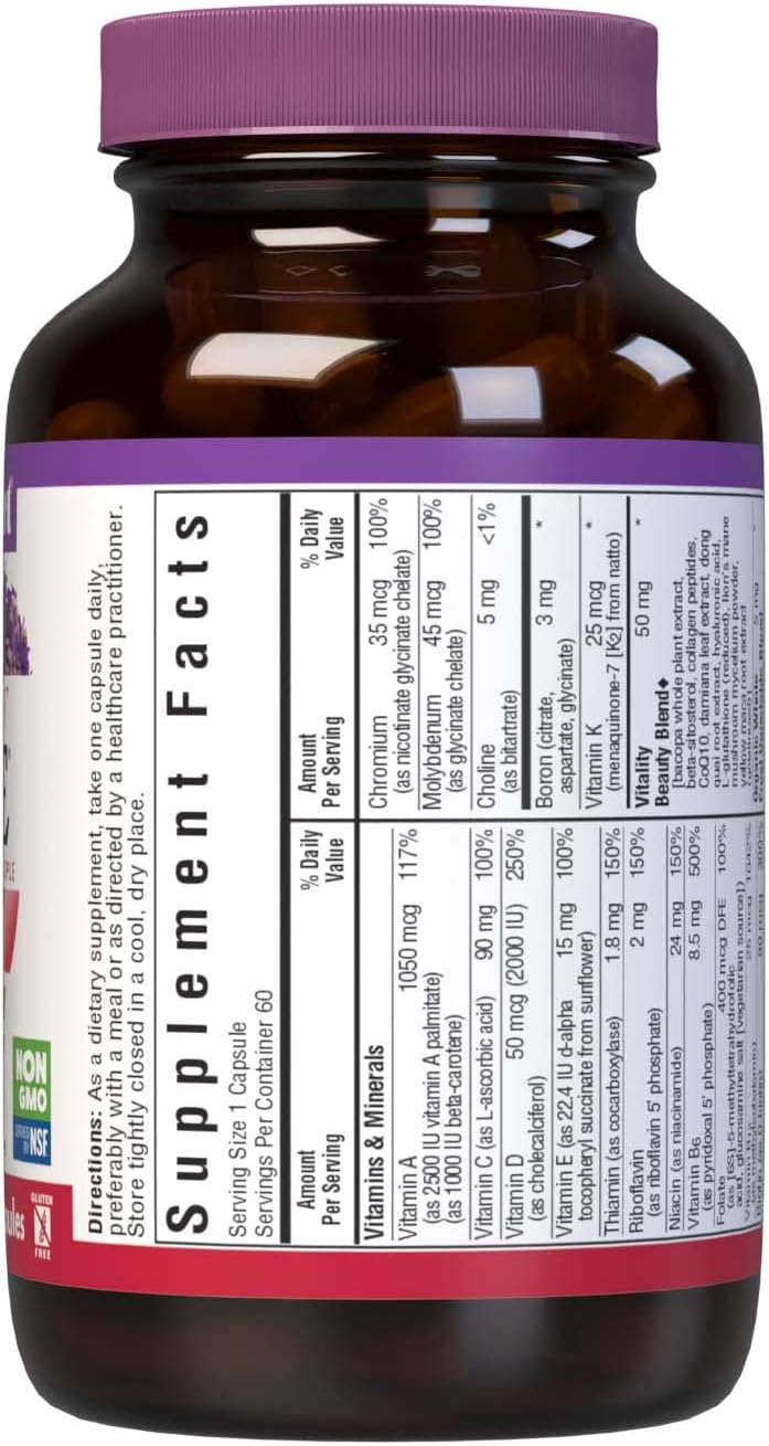 Bluebonnet Nutrition Ladies’ ONE 40+ Whole Food-Based Multivitamin - 60 Vegetable Capsules - görsel 6