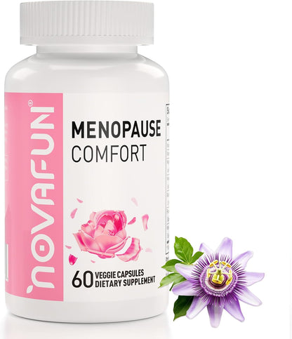 Novafun Menopause Relief Capsules – with Soya Isoflavone, Black Cohosh, Vitex, and Magnesium
