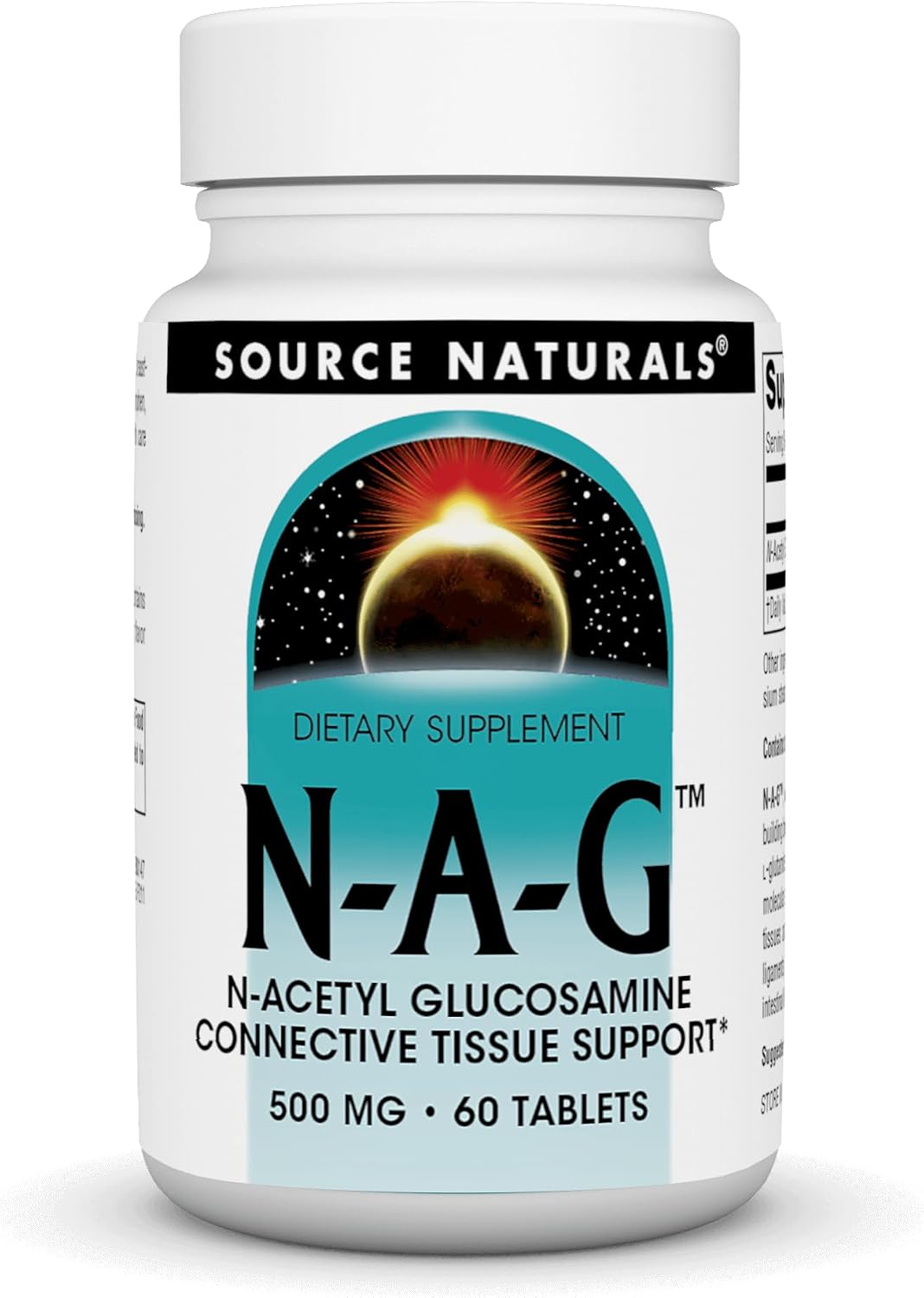 Source Naturals N-A-G (N-Acetyl Glucosamine) – 500 mg – 60 Tablets – Joint and Gut Support Supplement - görsel 1