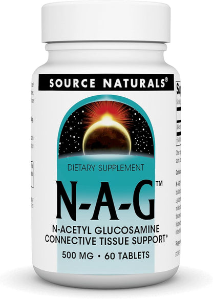 Source Naturals N-A-G (N-Acetyl Glucosamine) – 500 mg – 60 Tablets – Joint and Gut Support Supplement